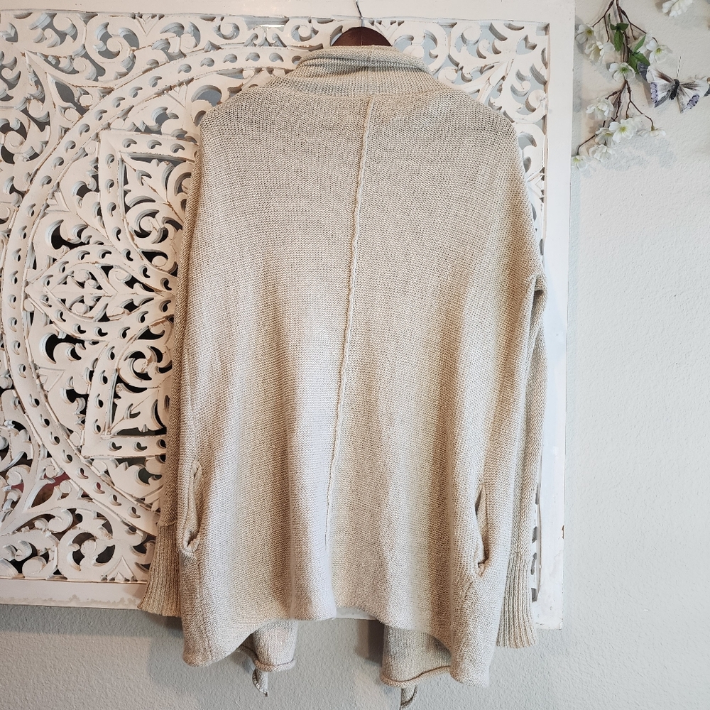 BROCHU WALKER CARDIGAN LINEN OPEN SWEATER SIZE SMALL - Picture 10 of 15